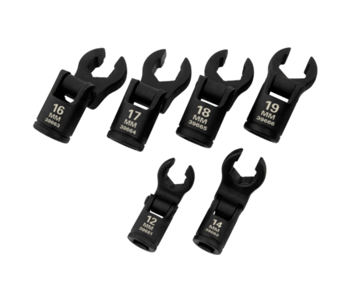 CAL39660 6 Piece Injector Line Flex Head Crowfoot Wrench Set