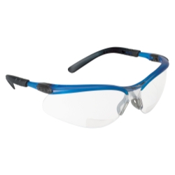 Picture of 3M 11473 BX Reader Safety Glasses with I-O Mirror Lens, Blue Frame Plus 1.5 Diopter
