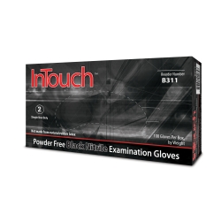 Picture of Atlantic Safety B311-L Powder Free Exam 6 mil Nitrile Gloves&#44; Black - Large