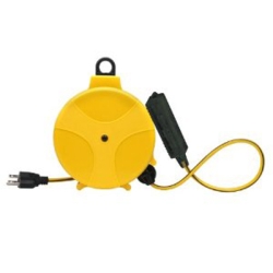 Picture of Coleman Cable E315 20 ft. Retractable Extension Cord Reel with Lighted 3-Outlet Triple Tap&#44; Yellow