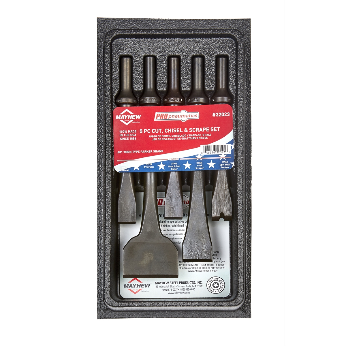MAY32023 5 Piece Pneumatic Cut Chisel Scrape Set