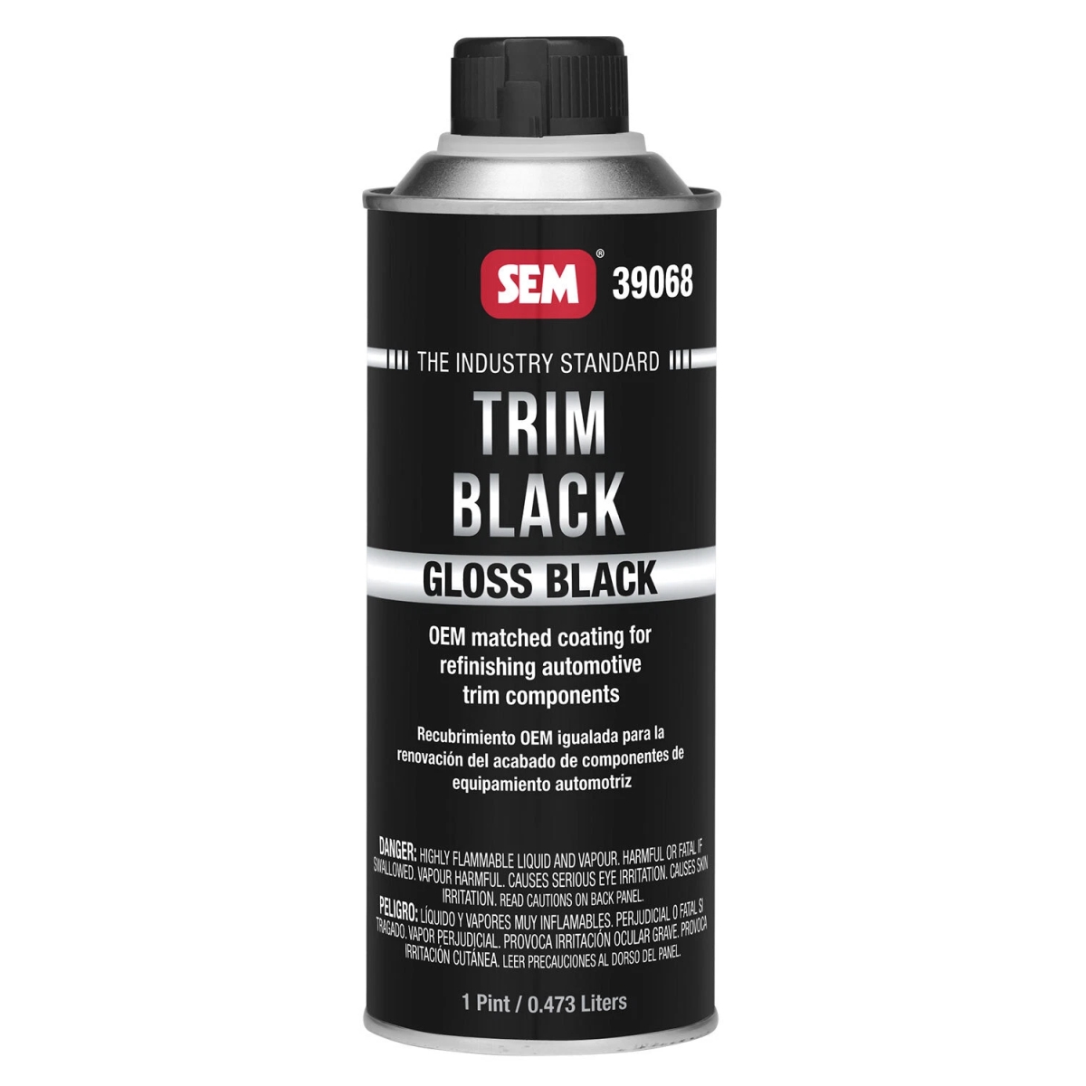 SEM39068 1 Pint Trim Black Gloss Trim Coating