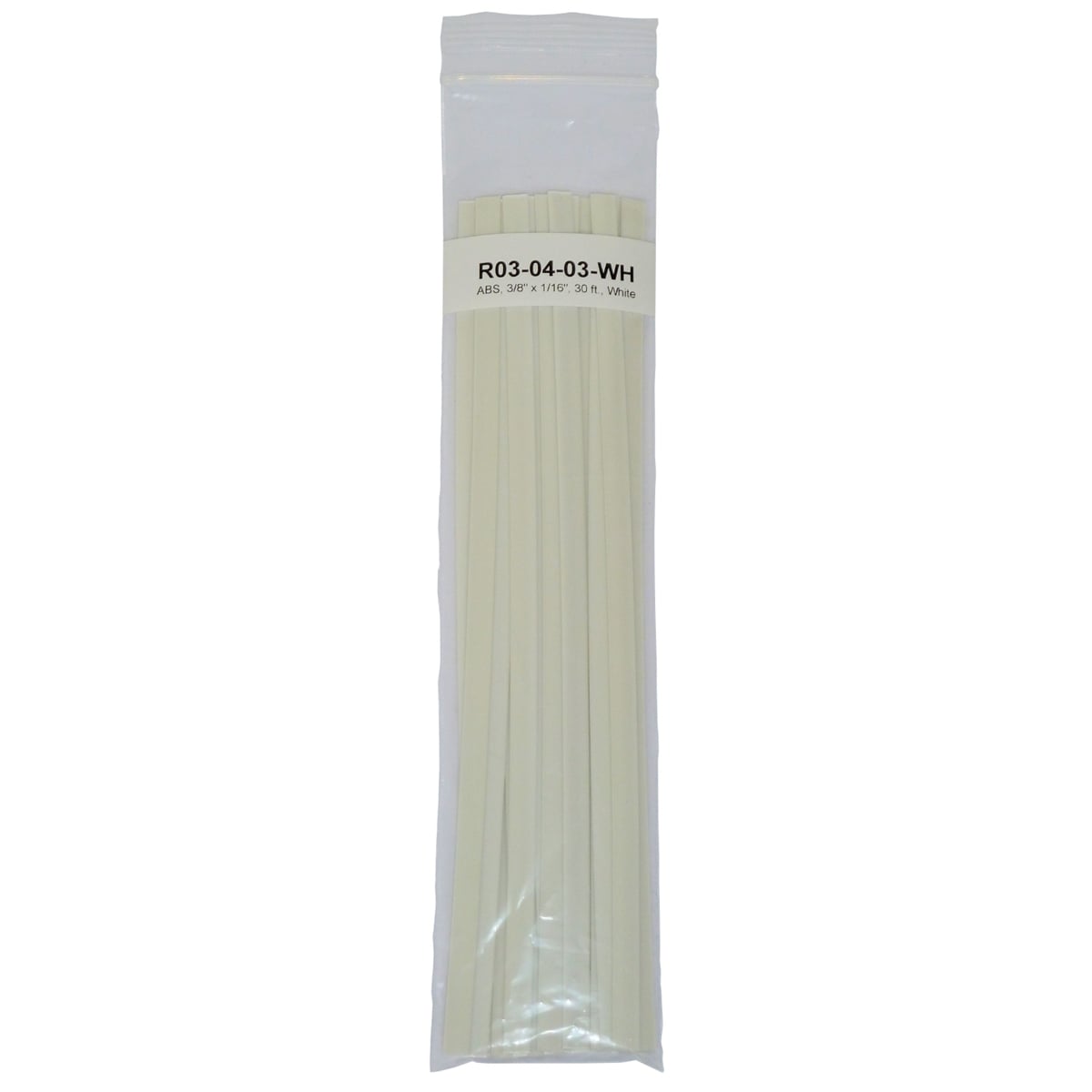 Polyvance Abs Strip, 3/8" X 1/16", 30 Ft., White (R03-04-03-WH)