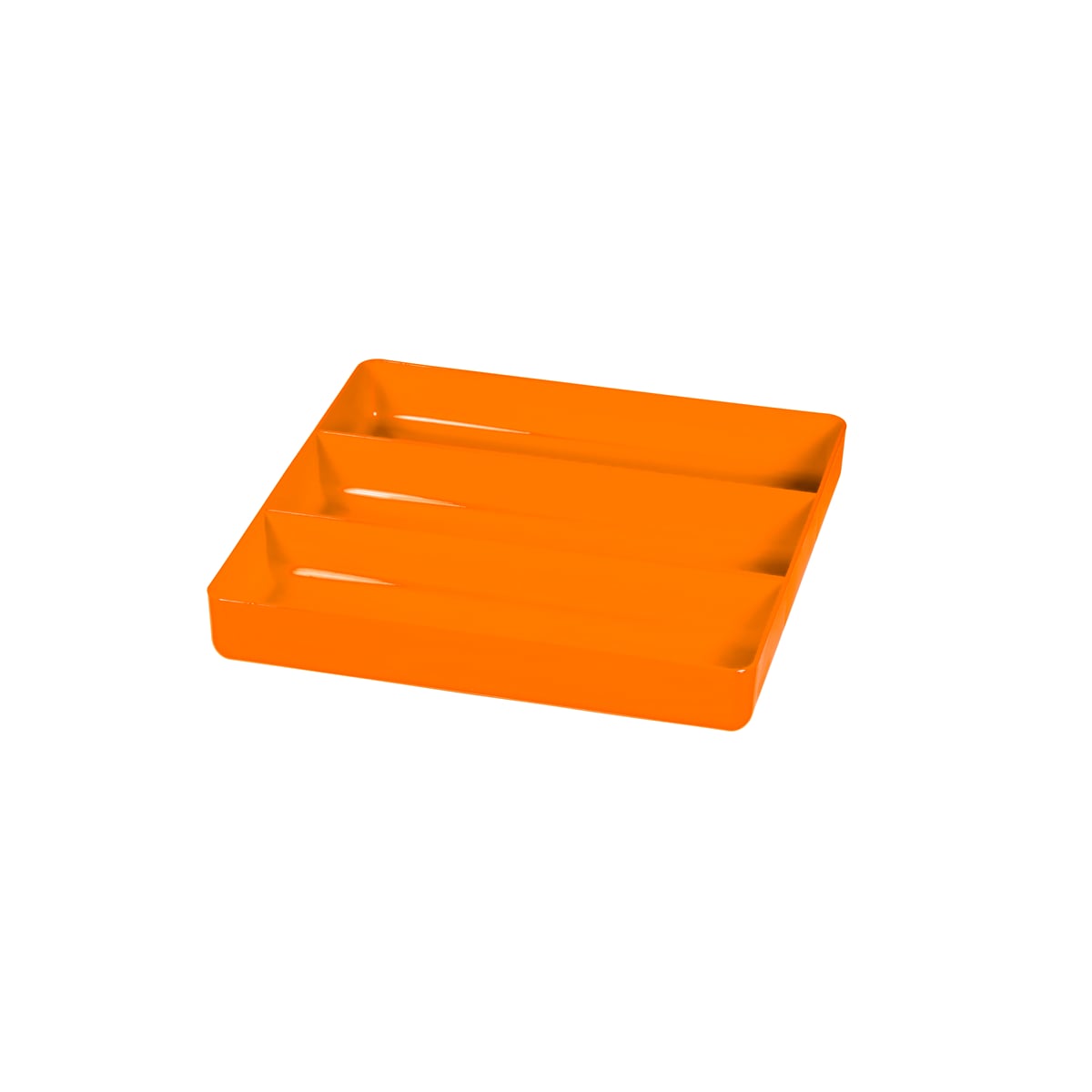 Ernst 5025 10.5 x 10.5" 3 Compartment Tool Organizer Tray - Orange