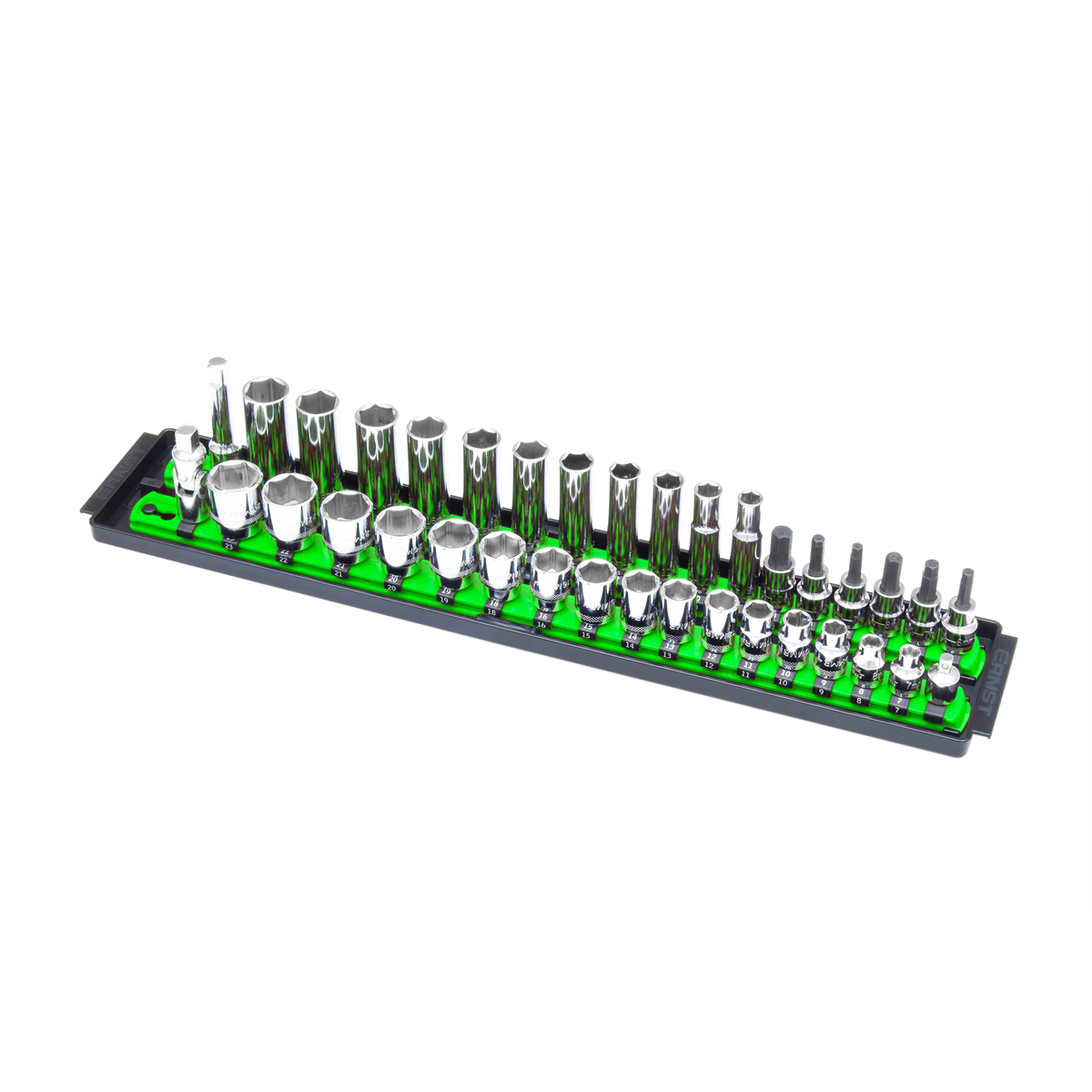 ERN8485 0.37 in. 2-Rail Twist Lock Socket with 18 in. Boss, Green