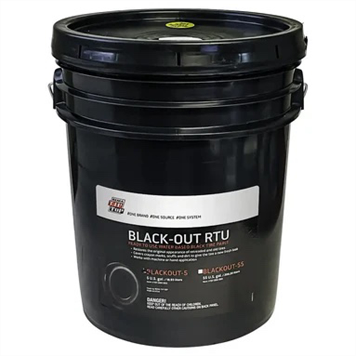 REM10100065 5 gal Ready to Use Water Based Black Tire Paint