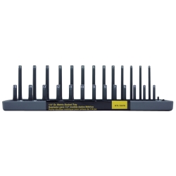 K Tool International KTI72476 Drive Metric Socket Holder, Gray - 0.25 in.