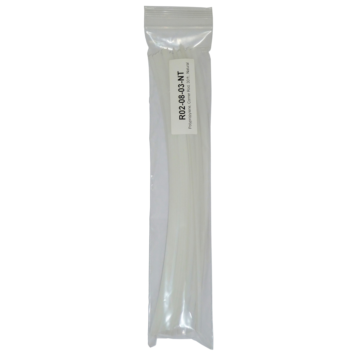 Polyvance Polypropylene Corner Rod, 1/4" X 1/4", 1 Lb, Natural (R02-08-03-NT)