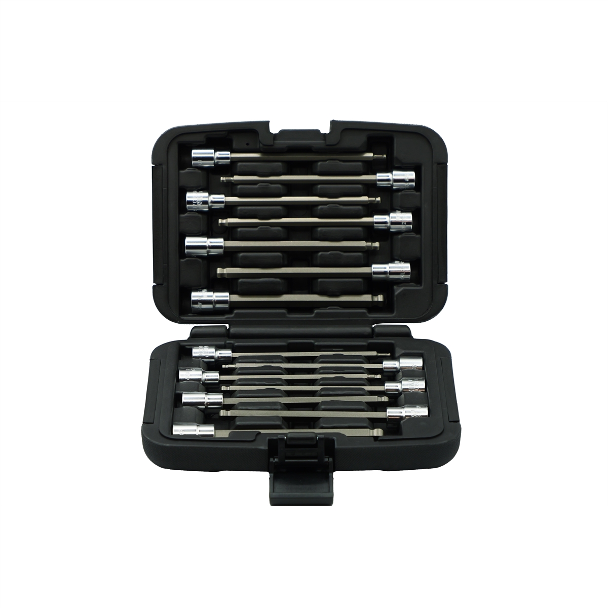 Picture of Vim Tools VIMBHXLM100 0.37 in. Drive Master 6 in. Long Ball Hex Driver Set - 14 Piece