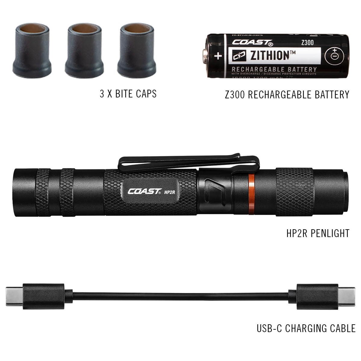 Picture of Coast Products COS31105 280 Lumen LED Rechargeable Plus Penlight&#44; Black