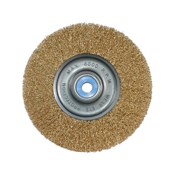 K Tool 79201 Crimped Wire Wheel, 6" Diameter, 1/2" x 5/8" Center Hole, Coarse, Medium Face, 6000 Max RPM