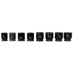 8 Piece 0.75 in. Drive 6 Point Standard Impact Socket Set