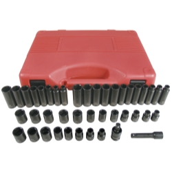 0.37 in. Drive 6 Point SAE & Metric Impact Socket Set