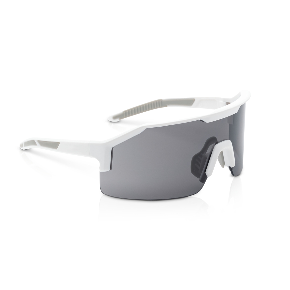 MAXVIEW Series Safety Glasses - Smoke Lens - White Frame - Anti-Fog