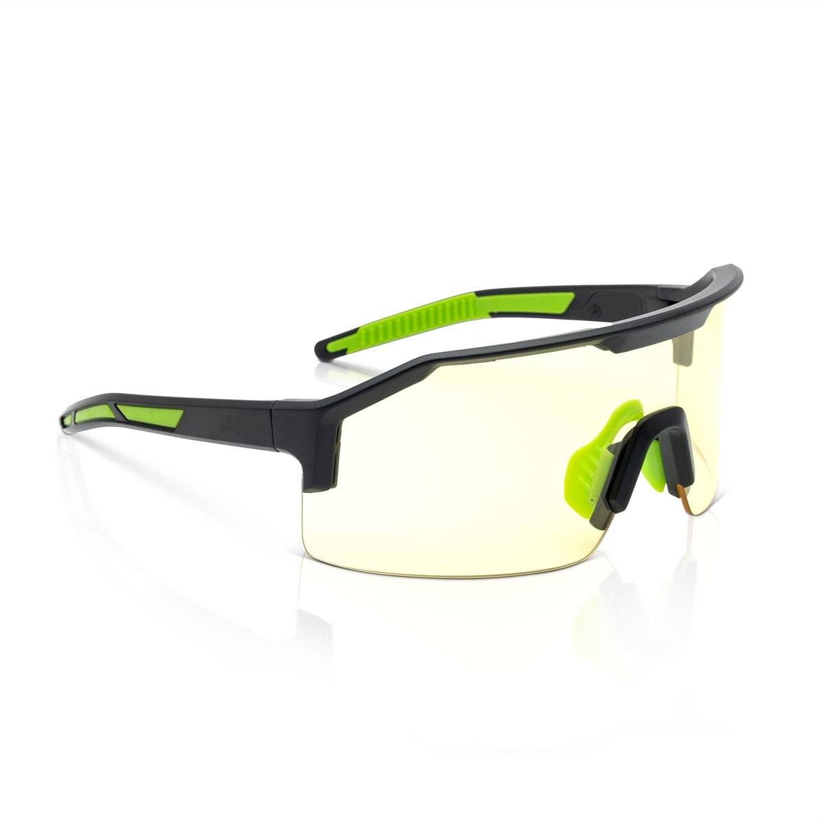 Picture of Jackson Safety JCK60002 Max View Plus Series Amber Lens Black Frame Clear Anti-Fog Safety Glasses