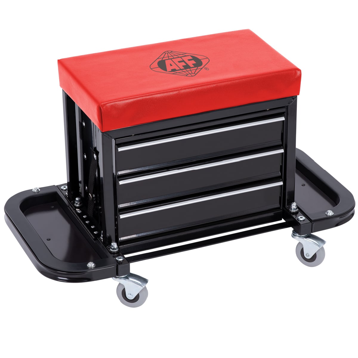 American Forge & Foundry INT3914 300 lbs 3-Drawer Rolling Toolbox Seat
