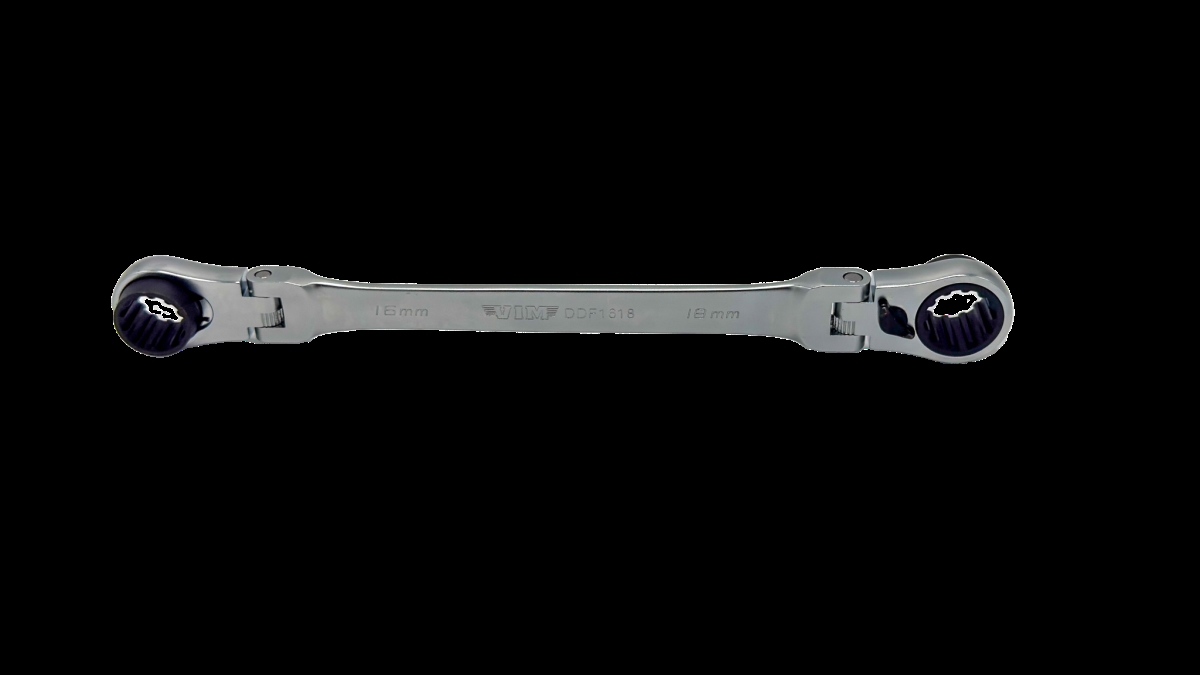 Picture of Vim Tools VIMDDF1618 16 x 18 mm Double Deep Spline Flex Head Ratcheting Wrench