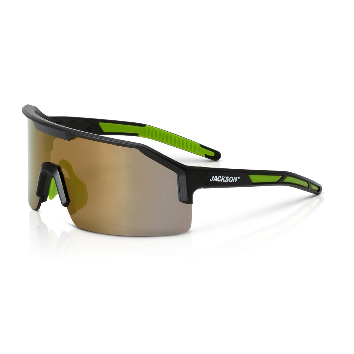Picture of Jackson Safety JCK60009 Safety Glasses - MAXVIEW Series - Gold Mirror Lens - Black Frame - Hardcoat Anti-Scratch