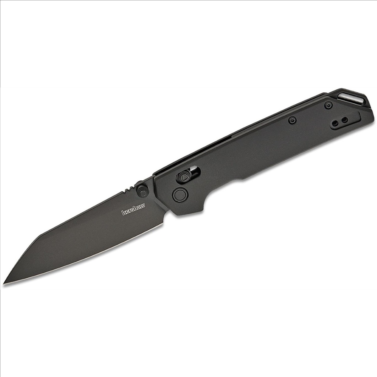 KER2038RBLK Iridium Reverse Tanto Manual Dura Lock Reverse Tanto Blade EDC Folding Pocket Knife with Black Blade - Black
