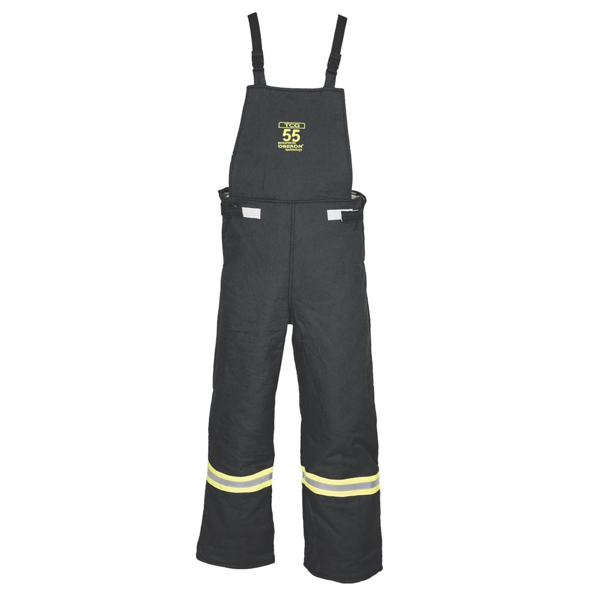 OBRTCG55-BIB-L Arc Flash Bib Overalls - 55 Cal TCG Protection, Black - Large