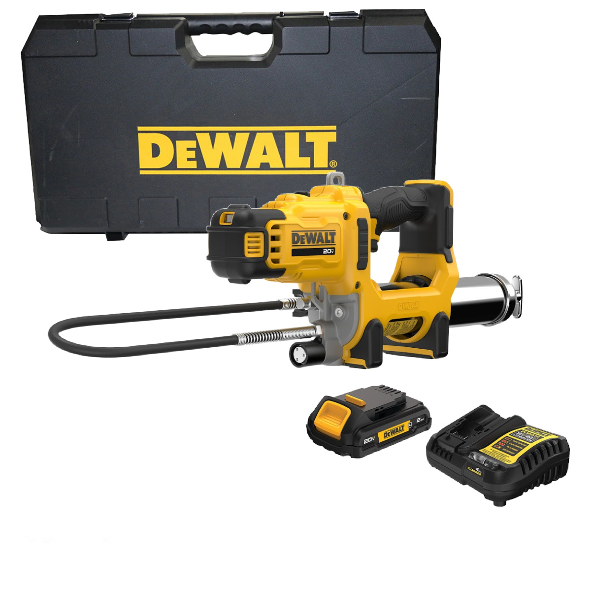 DWTDCGG581GD1 Shell 20V Max Cordless 2-Speed Grease Gun Kit