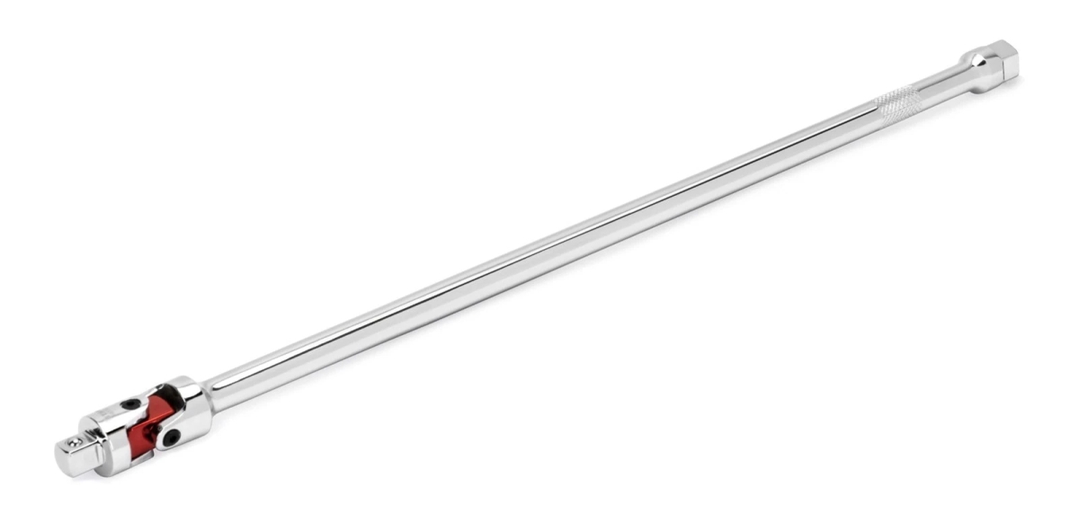 TIT66112 0.25 x 12 in. Drive Auto Flex Universal Joint Extension Adapter - Silver