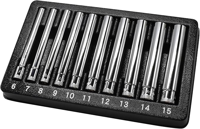 Astro Pneumatic AST4111 0.25 in. Drive Extra Deep Metric Socket Set - 10 Piece