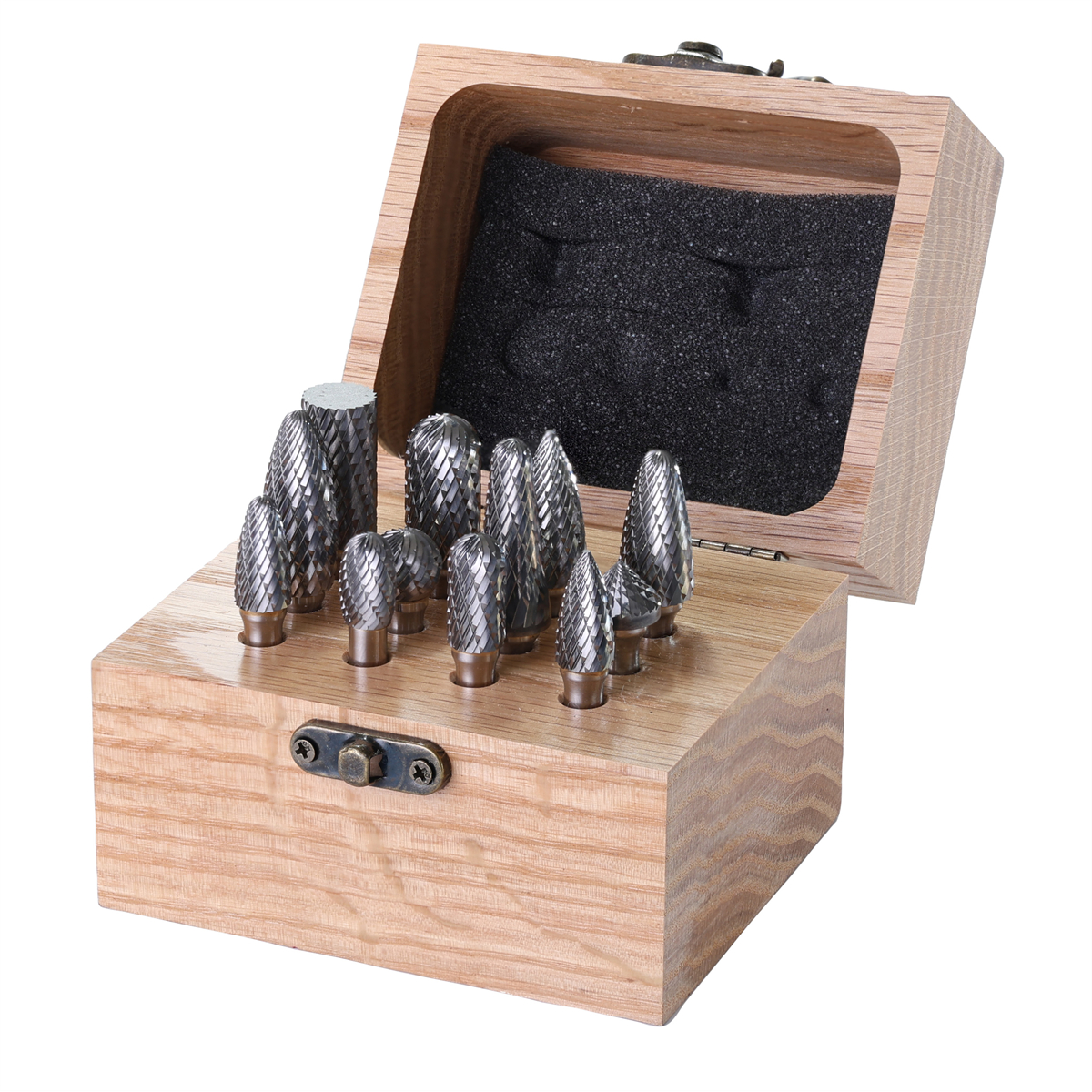 Picture of KnKut KNK12KK14BS-1-4 0.25 in. Carbide Burr Set with Shanks - 12 Piece