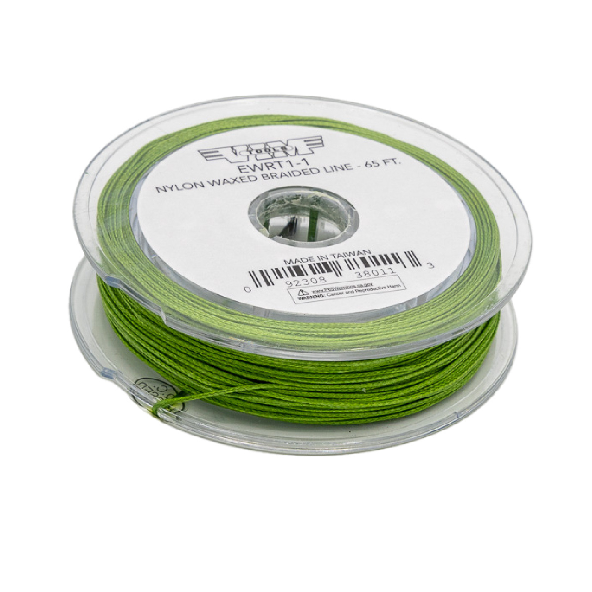 VIMEWRT1-1 65 ft. Nylon Waxed Braided Line Roll - Green