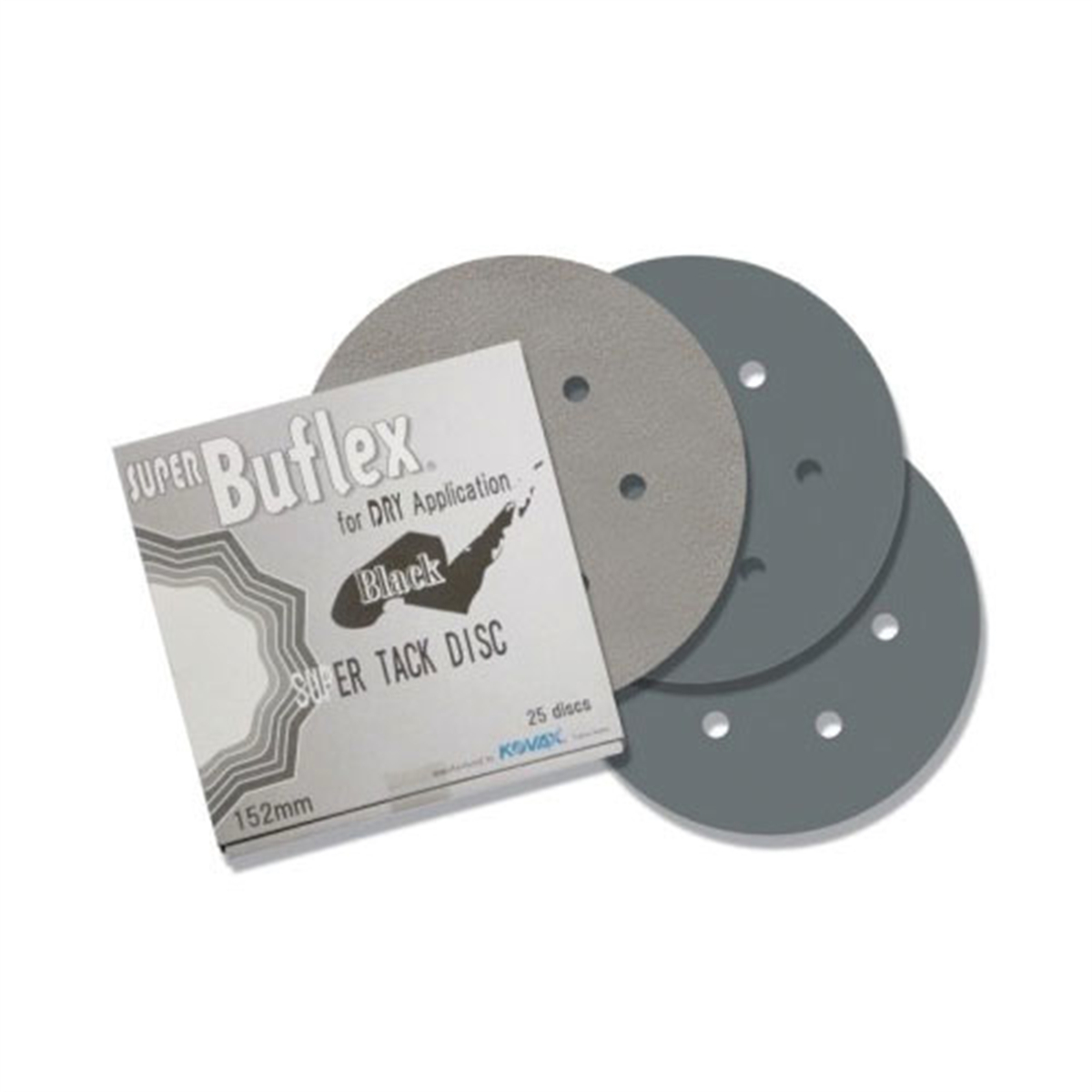 EAG1931534 6 in. Kovax Dry Hook & Loop Attachment Super Buflex Sanding Disc, 3000 Grit, Black, 7 Holes