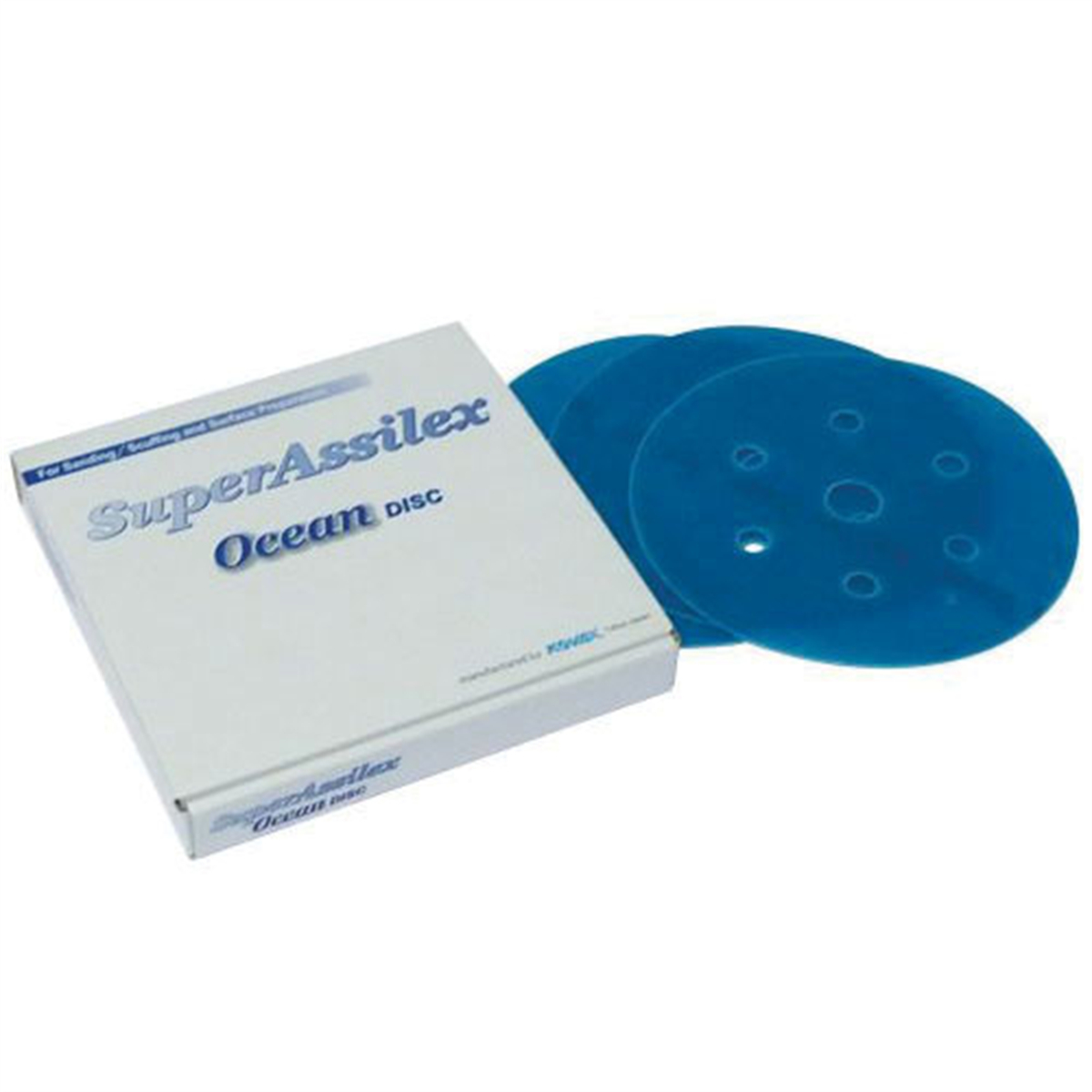 EAG1931545 6 in. Kovax Super As Silex Sanding Disc, 360 Grit - Ocean - Dry - Hook & Loop Attachment - 7 Holes