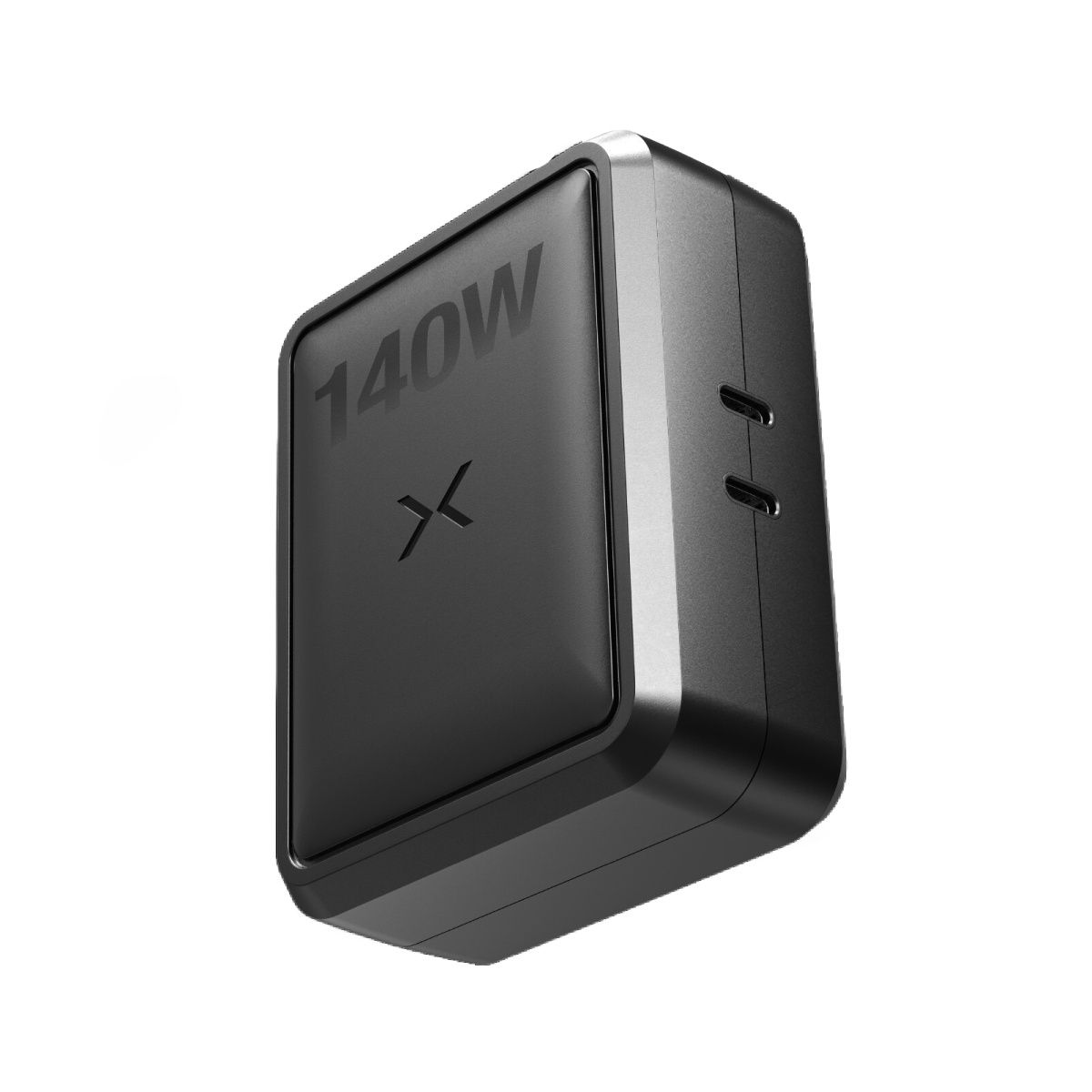 NOCX140B X-Grid X140 140W USB-C 2-Port Charger with Gan Fast Charging - Black
