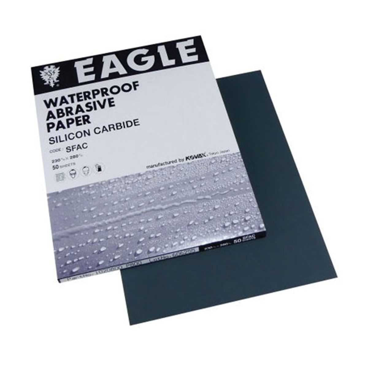 EAG1022000 9 x 11 in. Kovax Sanding Sheet, 2000 Grit - Silicon Carbide Abrasive - Paper Backing - Wet