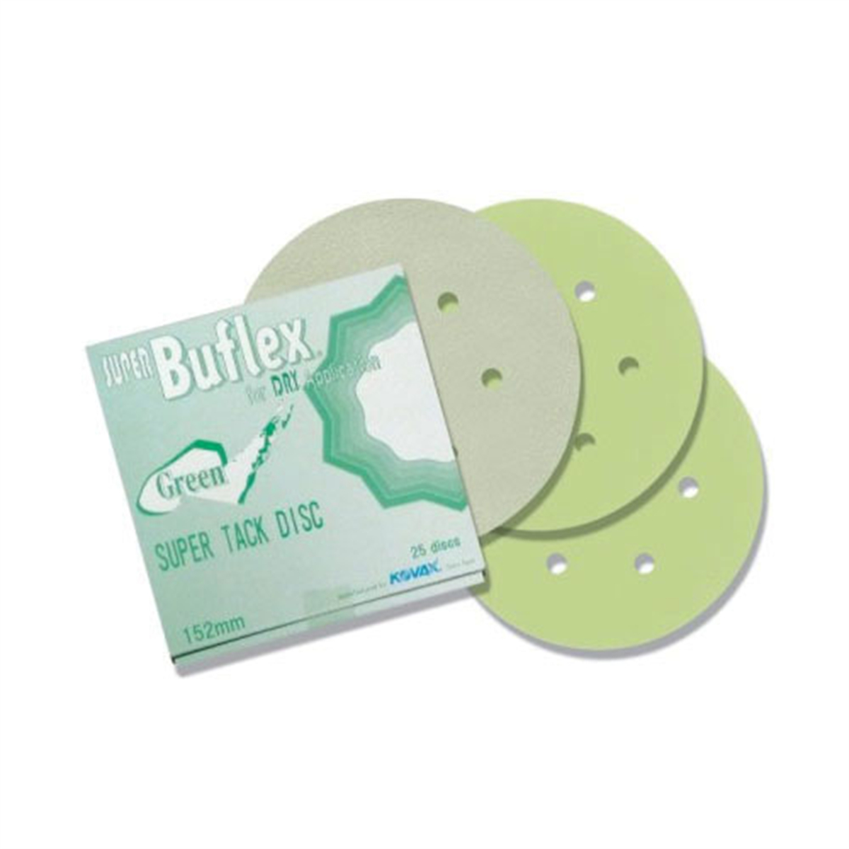 EAG1931535 6 in. Kovax Hook & Loop Attachment Super Buflex Sanding Disc -2000 Grit - Green - Dry - 7 Holes