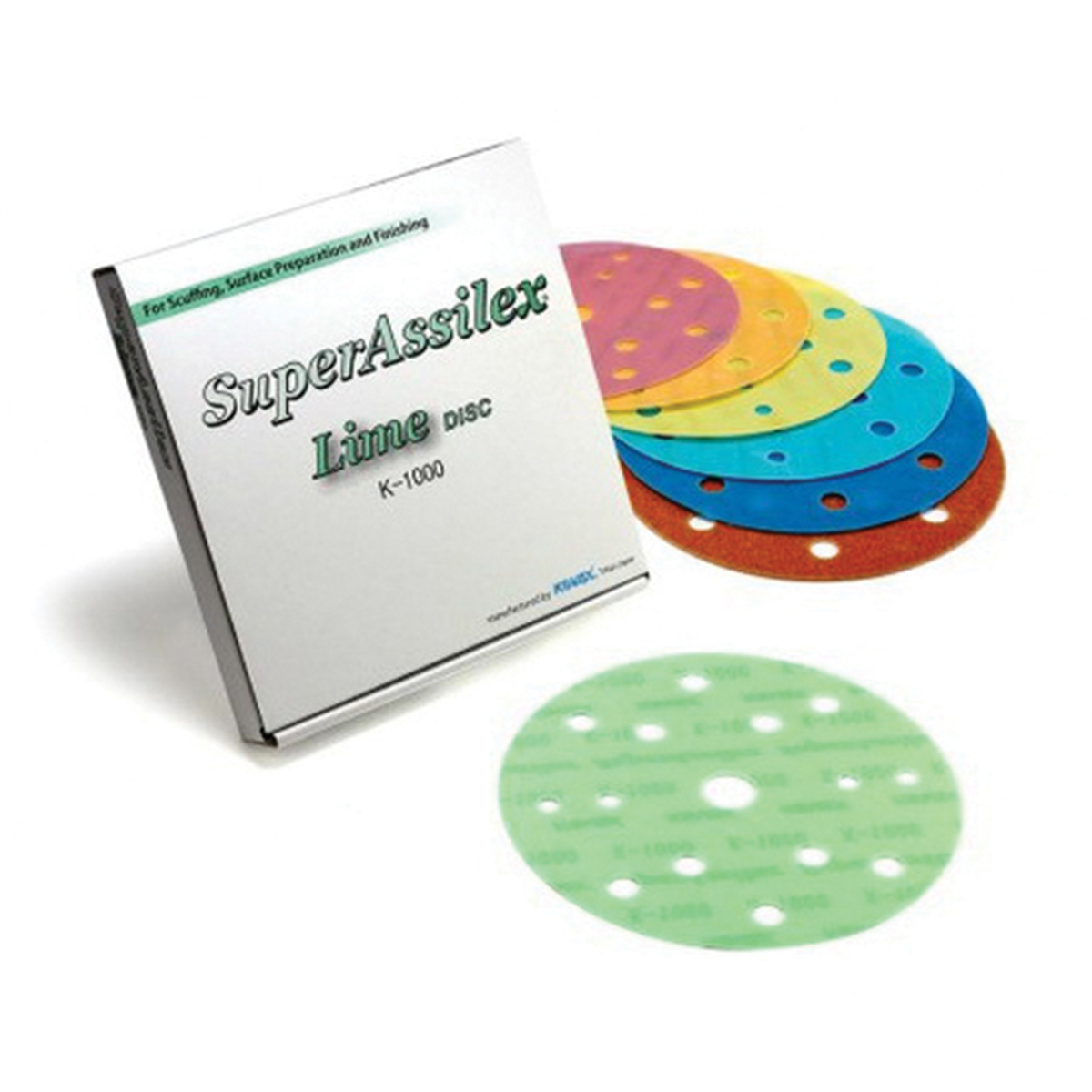 EAG1931578 6 in. Kovax Super As Silex Super Tack Attachment Sanding Disc - 15 Holes - 600 Grit - Sky