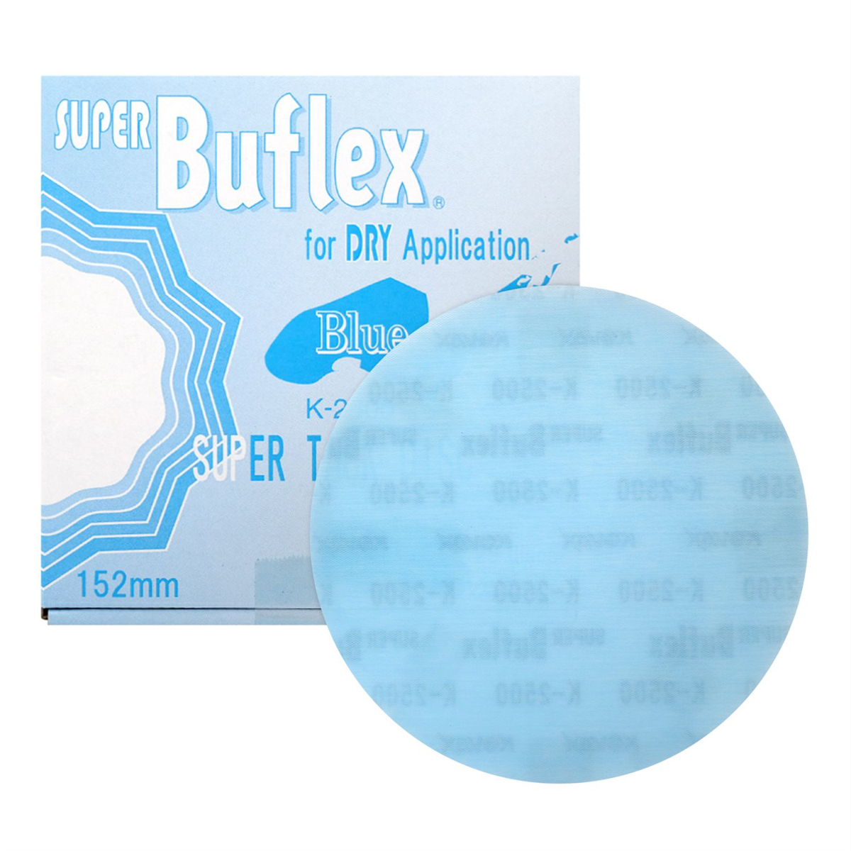 EAG193-1506 6 in. Hook & Loop No Holes Disc - 2500 Grit - Blue - Dry