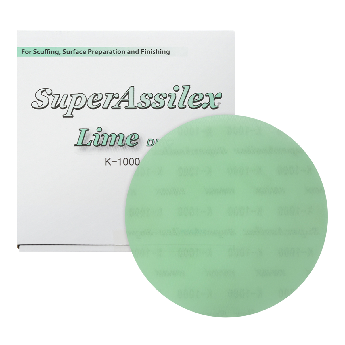 EAG1931509 6 in. Super As Silex Sanding Disc, K1000 Grit - Lime - No Holes