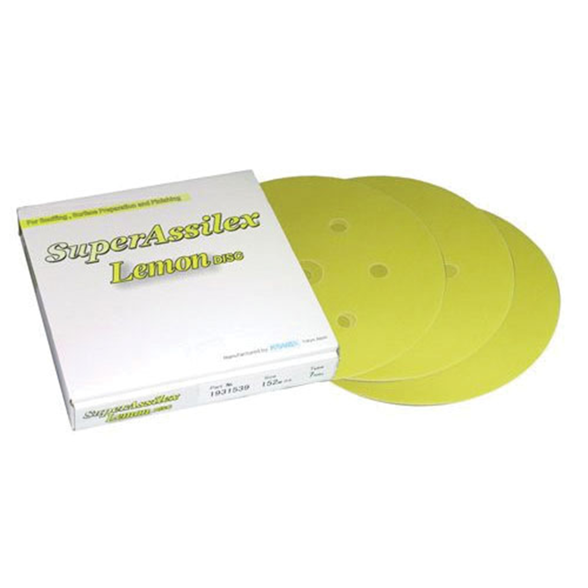 EAG1931539 6 in. Kovax Super As Silex Hook & Loop Attachment Sanding Disc - 800 Grit - Lemon - Dry - 7 Holes
