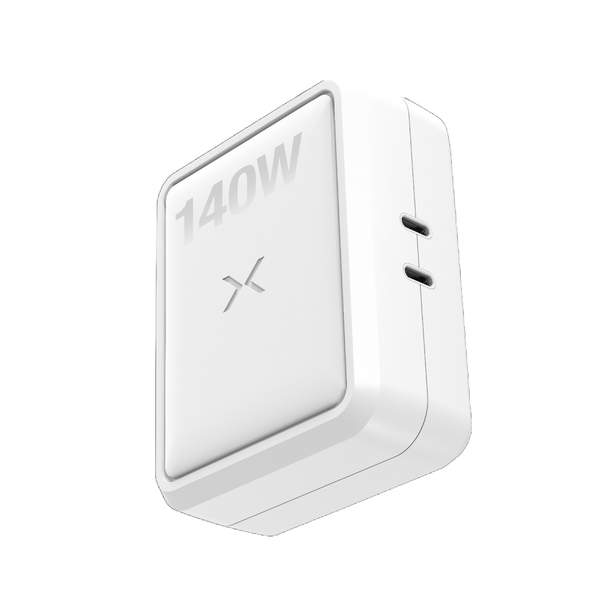 NOCX140W USB C 2-Port Charger with Gan Fast Charging - White