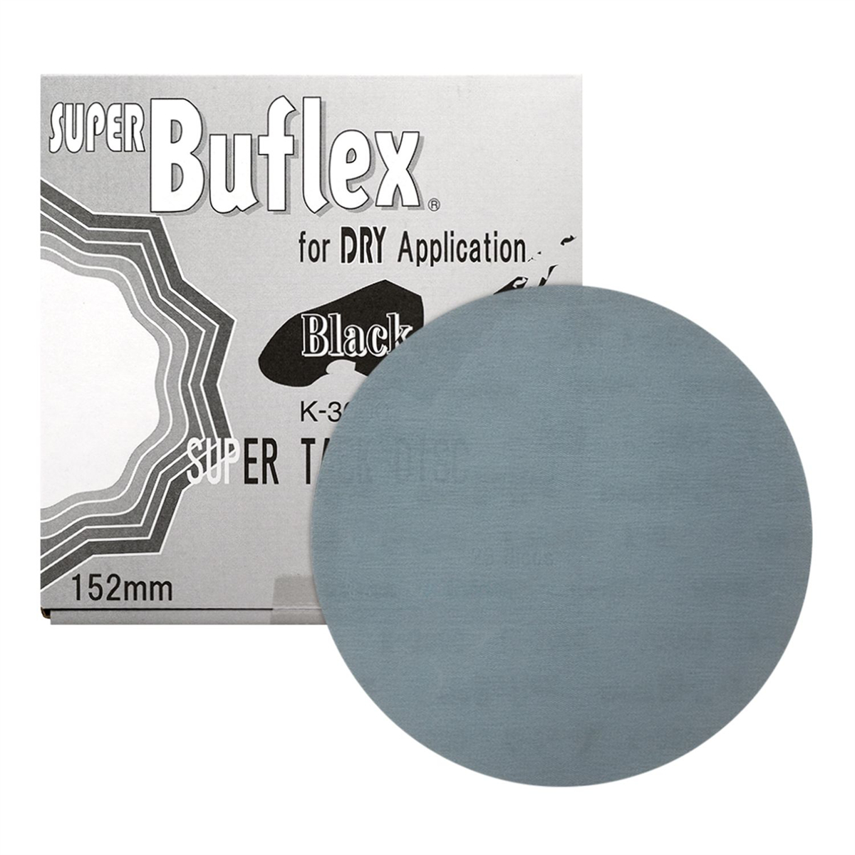 EAG193-1504 6 in. Super Buflex Disc, 3000 Grit - Black - Dry - Hook & Loop - No Holes