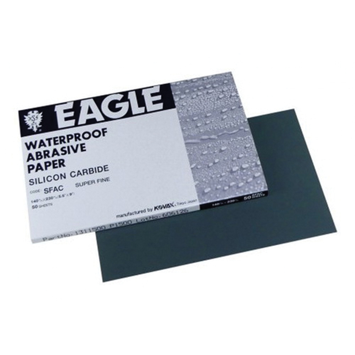 EAG1310600 5.5 x 9 in. Kovax Sanding Sheet - 600 Grit - P600-A Grade - Silicon Carbide