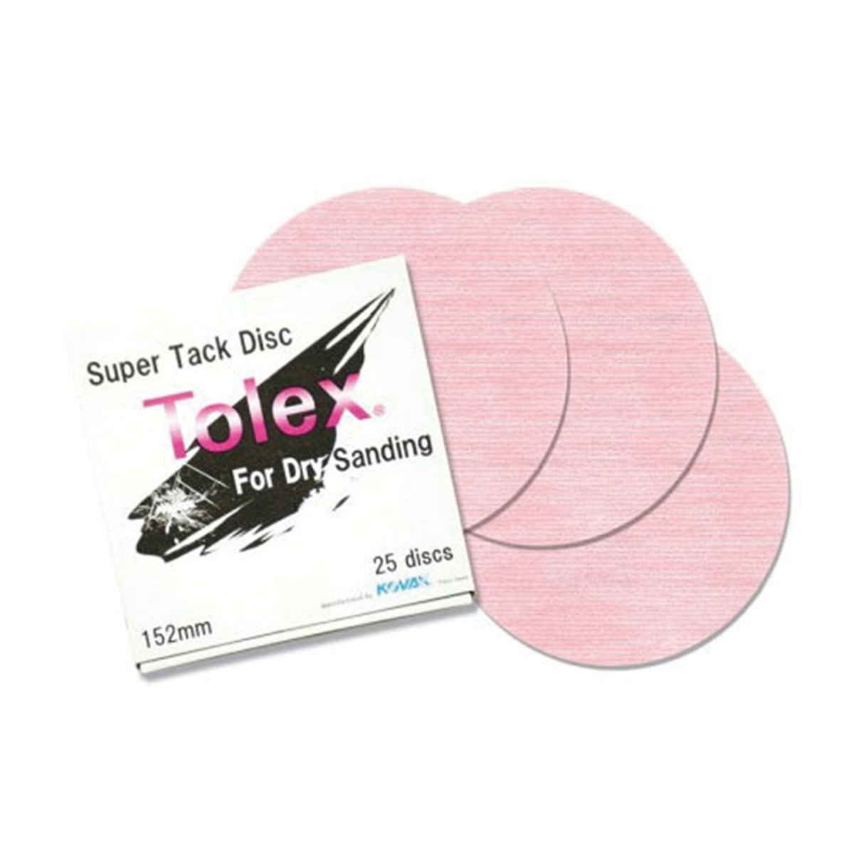 EAG1931503 6 in. Kovax Tolex Sanding Disc - 1500 Grit - Dry - Hook & Loop Attachment - Velour Backing