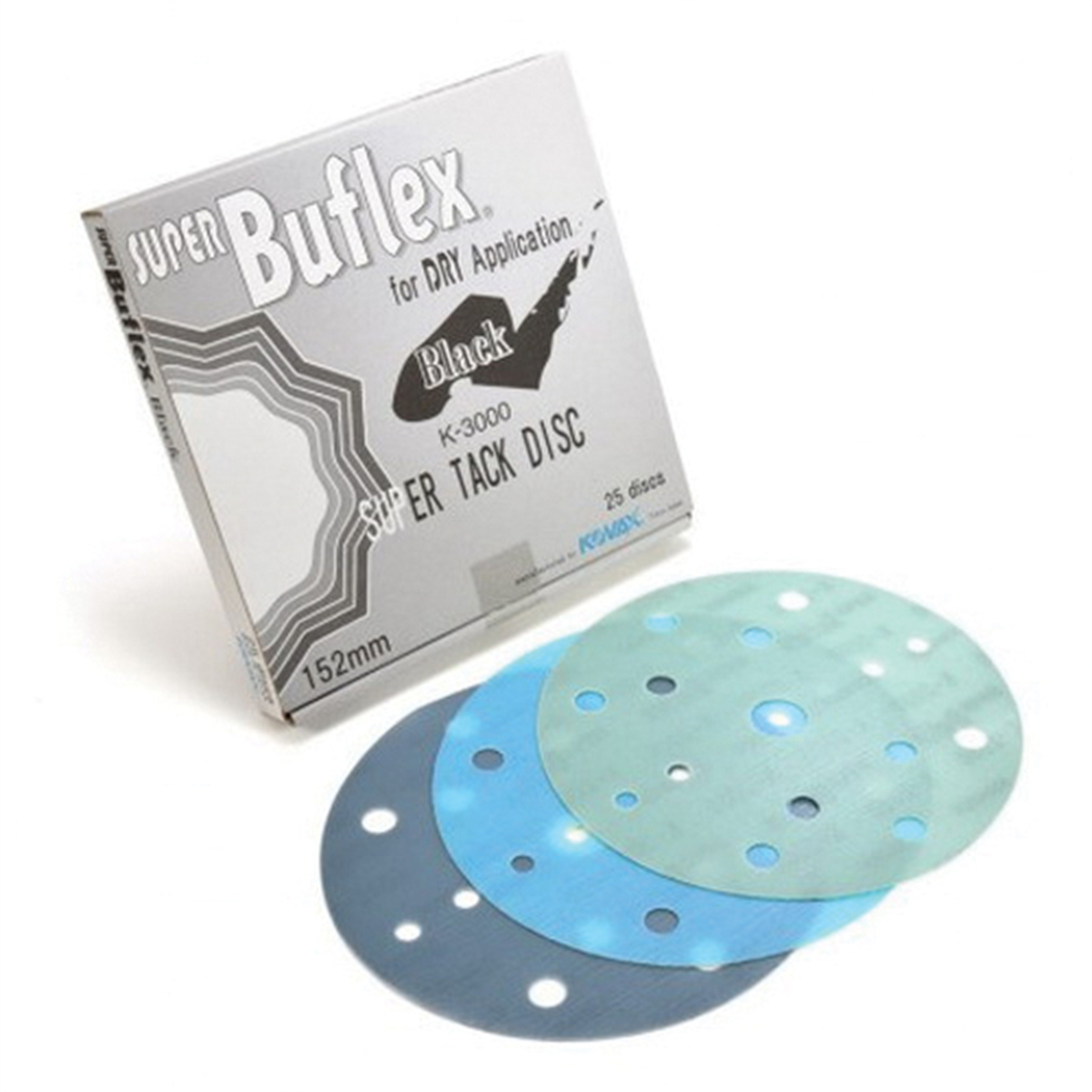 EAG1931562 6 in. Kovax Super Buflex Disc - 15 Holes - 2500 Grit - Tack Attachment - Blue