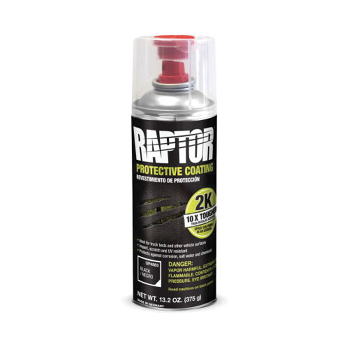 UPO4887 13.2 oz Raptor 2K Bedliner Aerosol, Olive Green, 14.5 Sq. ft. Coverage