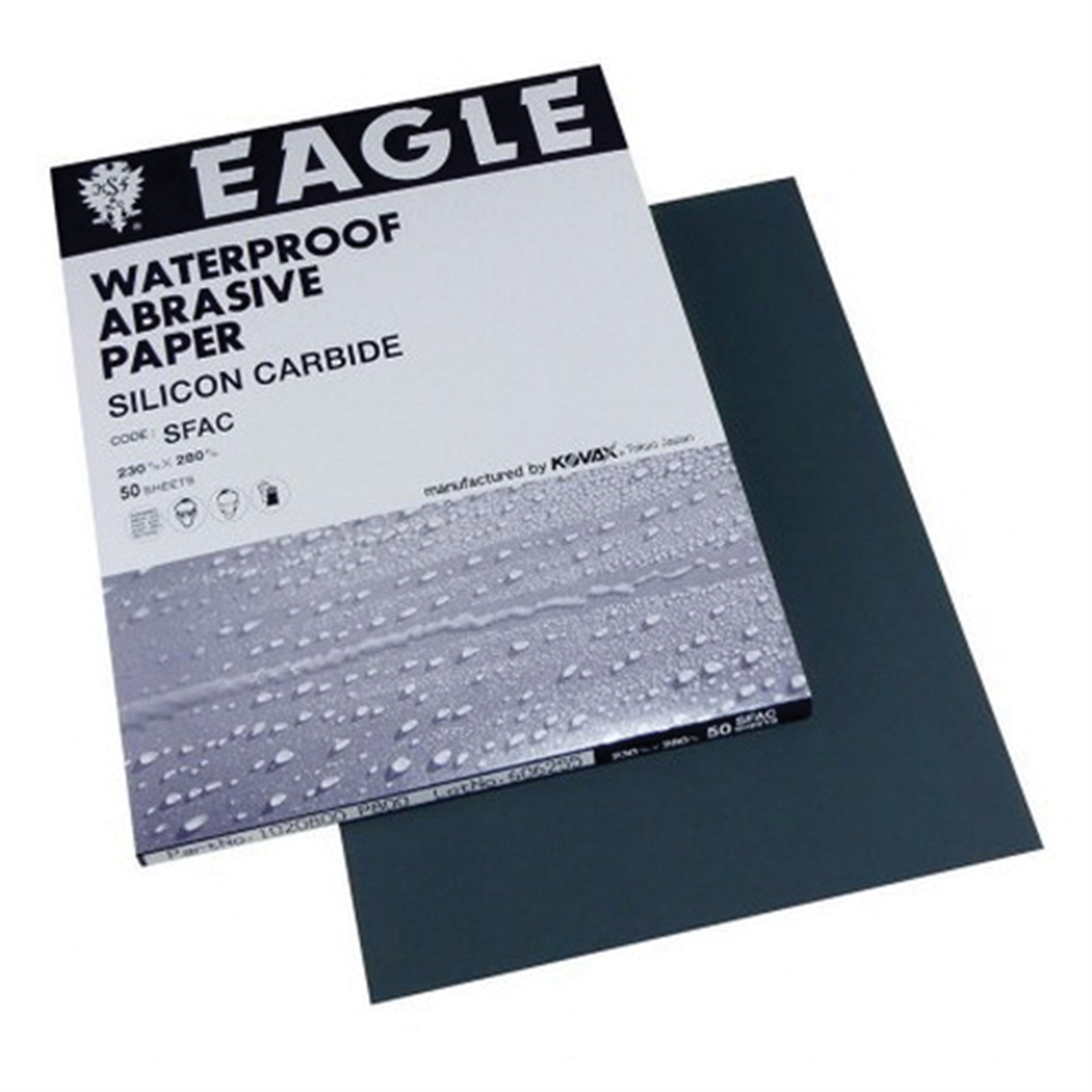 EAG1020220 9 x 11 in. Kovax Sanding Sheet - 220 Grit - P220-A Grade - Silicon Carbide