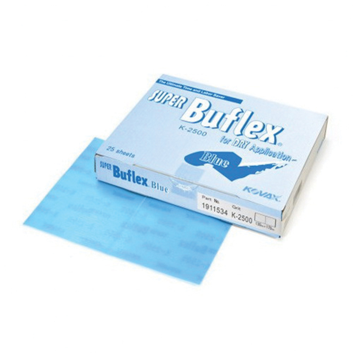 EAG1911534 130 x 170 mm Kovax Buflex Super-Tack Buflex Sheet - 2500 Grit - K-2500 Grade - Blue