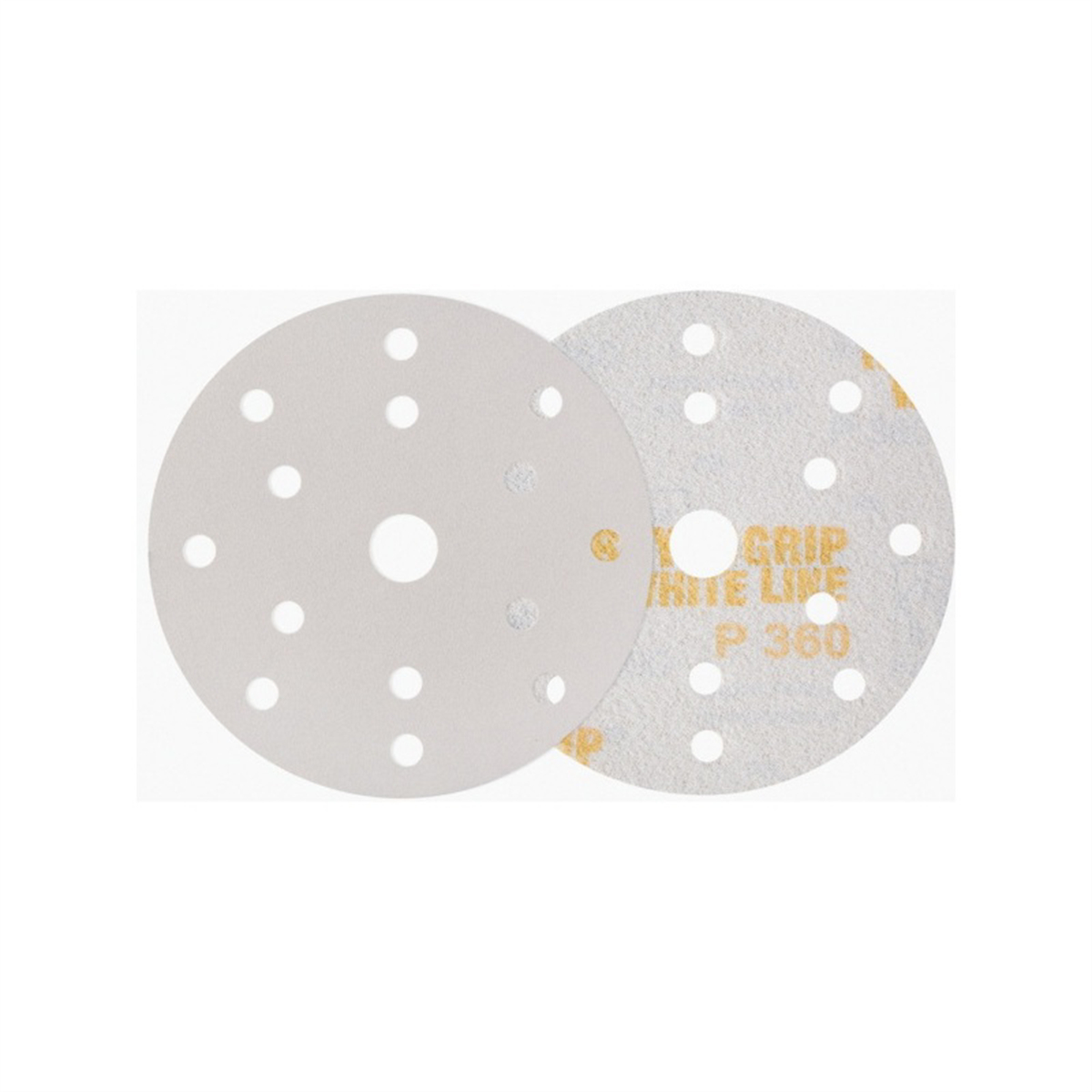 INA61-80 6 in. Rhyno Grip White Line Abrasive Solid Disc - 80 Grit