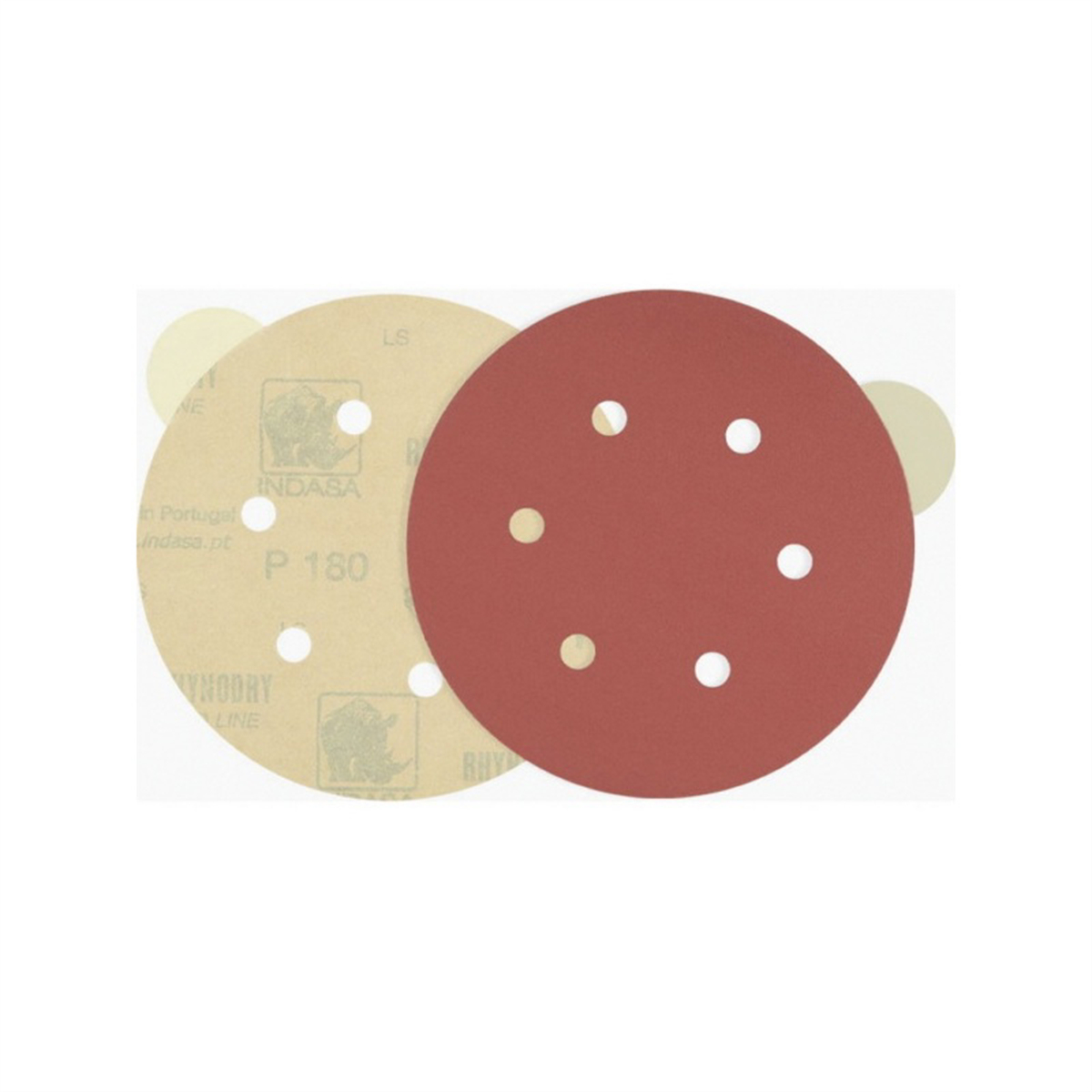 INA600-36E 6 in. Dia. Medallion Rhyno Stick Red Line Xl Abrasive Solid Disc, 36 Grit