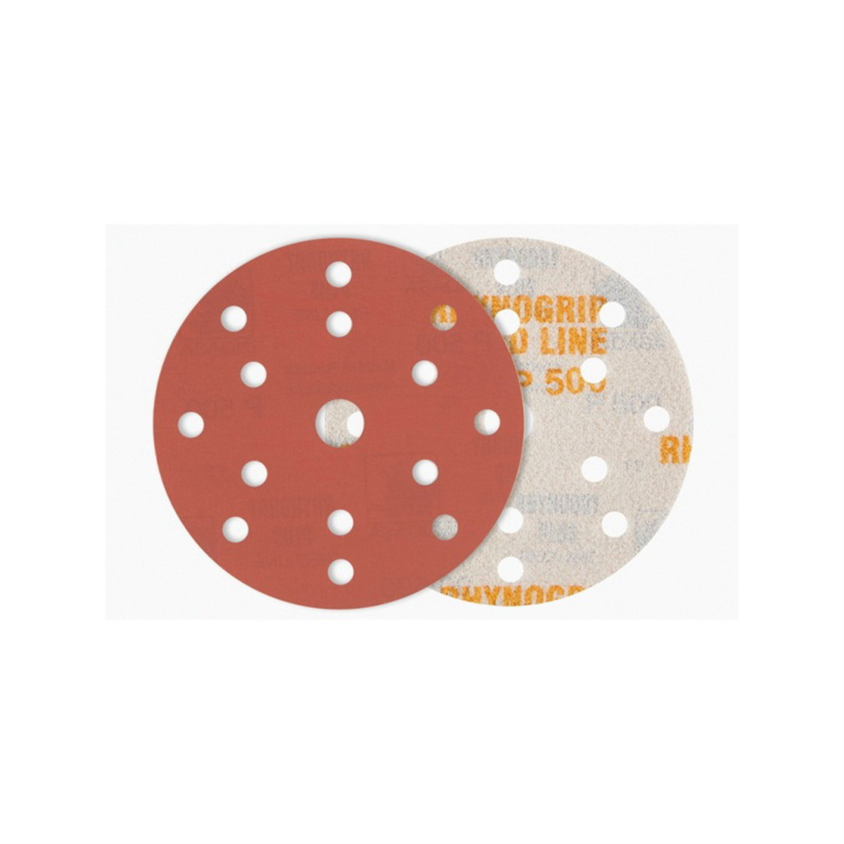 INA620-180 6 in. Medallion Rhyno Grip Red Line Abrasive Solid Disc, 180 Grit - Extra Large