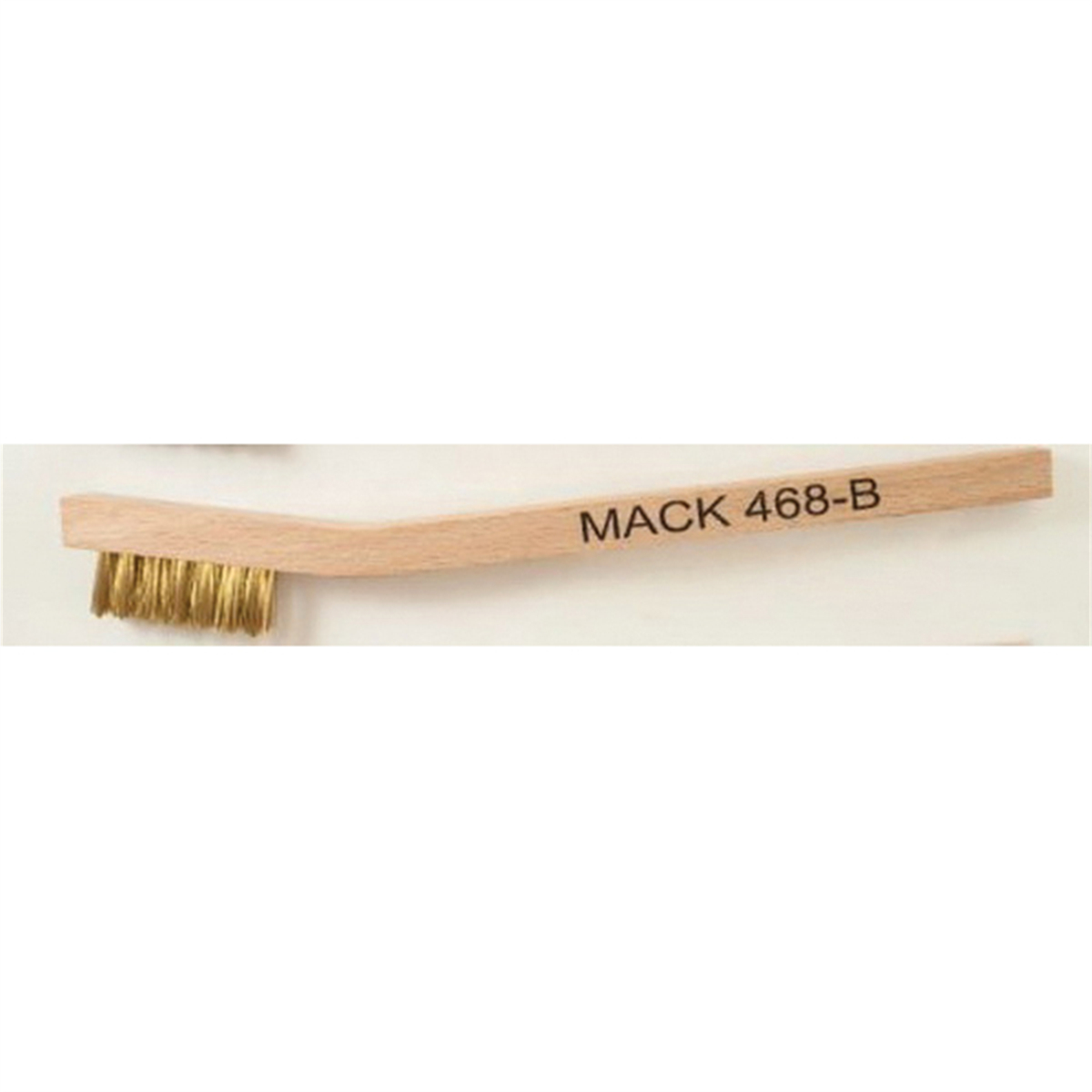 MAB468-B 7.75 in. Oal Series Welder Mini Scratch Brush, Brass, Wood Handle